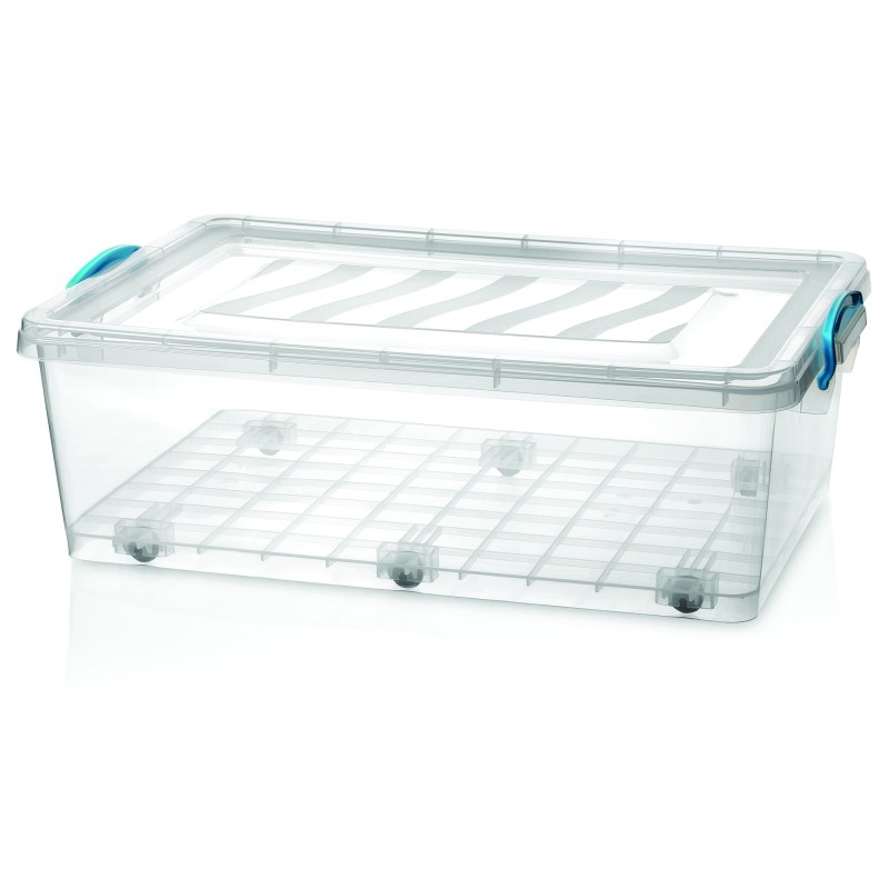 5206753007302 κουτί αποθήκευσης με ρόδες, storage box, πλαστικό κουτί αποθήκευσης, κουτί με καπάκι, κουτί με ασφάλειες, κουτί οργάνωσης, αποθηκευτικό κουτί 30L, κουτί κάτω από κρεβάτι, VIOSARP, Μ-470, 5206753007302.