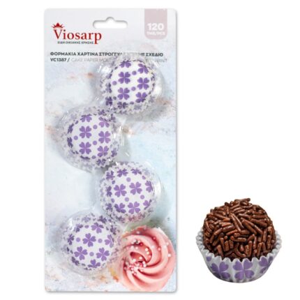 φορμάκια χάρτινα mini, φορμάκια cupcakes με σχέδιο, χάρτινες θήκες γλυκών, φορμάκια για τρουφάκια, mini cupcake cups, φορμάκια ζαχαροπλαστικής 120 τεμ, είδη ζαχαροπλαστικής, κεράσματα βάπτισης, κεράσματα γάμου, Viosarp VC1387, 5206753011002