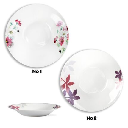 βαθύ πιάτο, πιάτο πορσελάνης, χρωματιστό πιάτο, πιάτο φαγητού 23cm, πιάτο 9 ιντσών, σερβίρισμα τραπεζιού, πιάτο για σούπα, μοντέρνο πιάτο