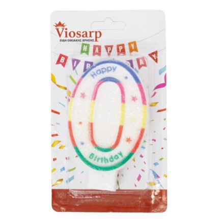Κερί Party Αριθμός Γίγας 0 VC1929-0 – Ιδανικό για Γενέθλια & Εορτές