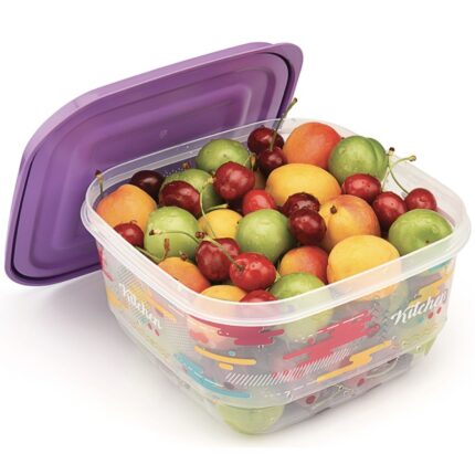 φαγητοδοχείο SOFT & LOCK 2,6L, SOFT & LOCK M-894, φαγητοδοχείο M-894 VIOSARP, τετράγωνο φαγητοδοχείο 2,6L, βαθύ φαγητοδοχείο, φαγητοδοχείο με σχέδιο, δοχείο τροφίμων 2,6L, δοχείο τροφίμων 19,5x19,5x11cm, τετράγωνο δοχείο τροφίμων, φαγητοδοχείο VIOSARP, οργάνωση κουζίνας, αποθήκευση τροφίμων, 5206753030904