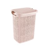 καλάθι απλύτων 60L, καλάθι ρούχων με λαβή, laundry basket 60 λίτρα, καλάθι απλύτων με ξύλινη λαβή, TR605-606