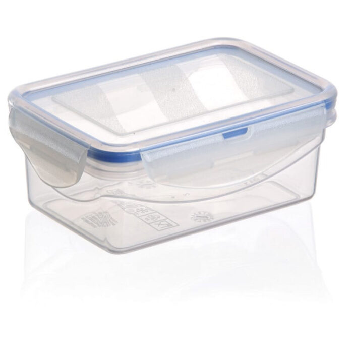 ΦΑΓΗΤΟΔΟΧΕΙΟ ΜΕ 4 ΑΣΦAΛΕΙΕΣ ΟΡΘΟΓΩΝΙΟ 450ml 14x9x5cm M-491 VIOSARP