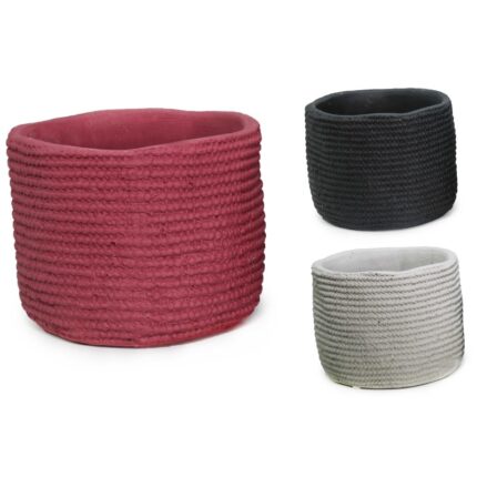 κεραμική γλάστρα knit, γλάστρα πλεκτό σχέδιο 16cm, cozy flower pot, διακοσμητική γλάστρα εσωτερικού χώρου, ceramic pot 16cm