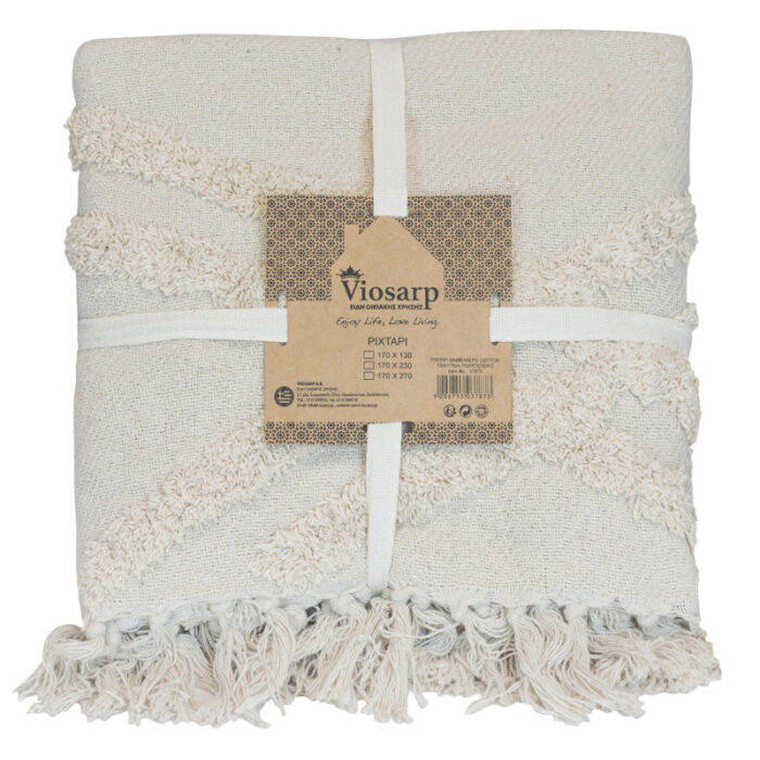 ΡΙΧΤΑΡΙ ΒΑΜΒΑΚΕΡΟ COTTON ΠΟΛΥΤΕΛΕΙΑΣ 270x170cm Ν 37897