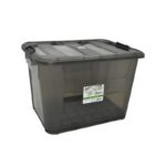 κουτί αποθήκευσης με ρόδες, storage box, διάφανο κουτί αποθήκευσης, πλαστικό κουτί αποθήκευσης, κουτί οργάνωσης, αποθηκευτικό κουτί 60L, κουτί με καπάκι, NEW GEN, VIOSARP, M-1806, 5206753038092.