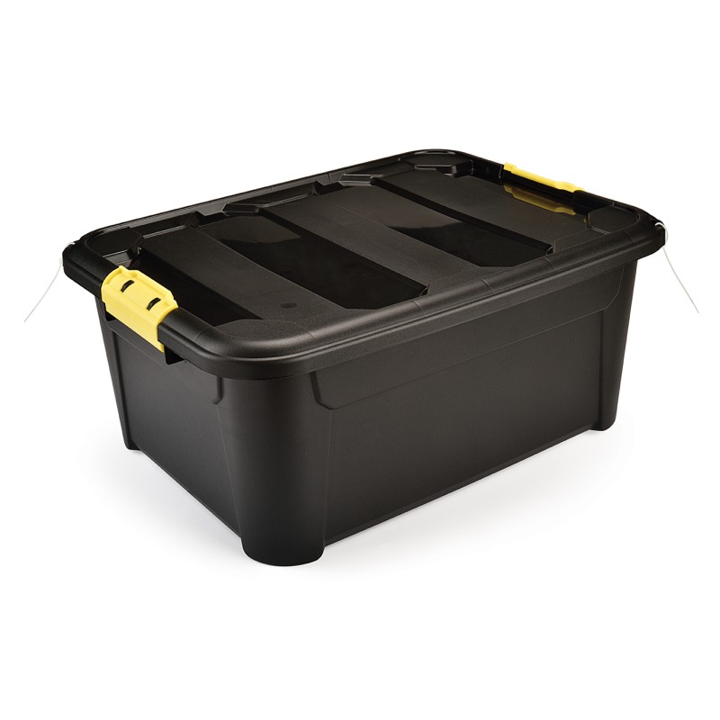 5206753038122 κουτί αποθήκευσης, storage box, πλαστικό κουτί αποθήκευσης, κουτί οργάνωσης, μαύρο κουτί αποθήκευσης, αποθηκευτικό κουτί 40L, κουτί με καπάκι, NEW GEN, VIOSARP, M-1905, 5206753038122.