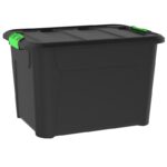 κουτί αποθήκευσης με ρόδες, storage box, πλαστικό κουτί αποθήκευσης, κουτί οργάνωσης, μαύρο κουτί αποθήκευσης, αποθηκευτικό κουτί 60L, κουτί με ρόδες, NEW GEN, VIOSARP, M-1906, 5206753038139.