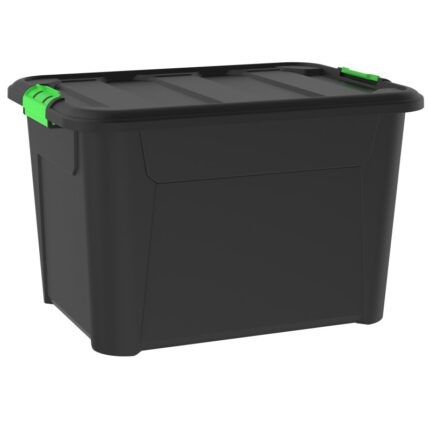 κουτί αποθήκευσης με ρόδες, storage box, πλαστικό κουτί αποθήκευσης, κουτί οργάνωσης, μαύρο κουτί αποθήκευσης, αποθηκευτικό κουτί 60L, κουτί με ρόδες, NEW GEN, VIOSARP, M-1906, 5206753038139.