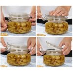 γυάλινο βάζο, βάζο αποθήκευσης 500ml, βάζο με ασφάλεια, γυάλινο δοχείο τροφίμων, δοχείο κουζίνας, βάζο VIOSARP, FY2003Y, 5206753040125.