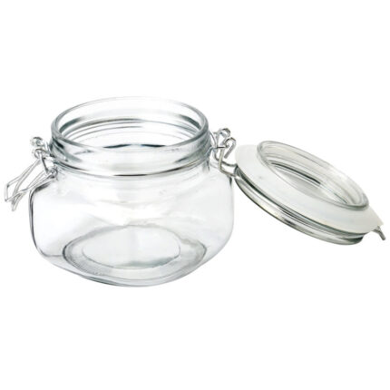 γυάλινο βάζο, βάζο αποθήκευσης 500ml, βάζο με ασφάλεια, γυάλινο δοχείο τροφίμων, δοχείο κουζίνας, βάζο VIOSARP, FY2003Y, 5206753040125.