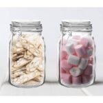 γυάλινο βάζο, βάζο αποθήκευσης 1.5L, βάζο με ασφάλεια, δοχείο κουζίνας, γυάλινο δοχείο τροφίμων, βάζο FY2003L, 5206753040156.