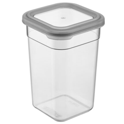 φαγητοδοχείο MINIMAL 1,25L, φαγητοδοχείο με καπάκι σιλικόνης, τετράγωνο φαγητοδοχείο, φαγητοδοχείο 1,25 λίτρα, ψηλό φαγητοδοχείο, δοχείο τροφίμων 11x11x16,5cm, MINIMAL No00974, δοχείο με καπάκι σιλικόνης, οργάνωση τροφίμων, οργάνωση κουζίνας, δοχείο αποθήκευσης τροφίμων, 5206753040903
