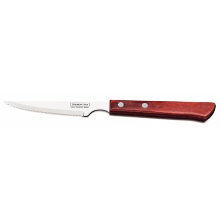 μαχαίρι steak Tramontina, Polywood μαχαίρι, μαχαίρι κρέατος, μαχαίρι μπριζόλας, ανοξείδωτο μαχαίρι με ξύλινη λαβή, 21109/074, 7891112001602.