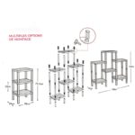 ραφιέρα πλαστική καφέ, ραφιέρα τύπου ξύλο, πολυεπίπεδη ραφιέρα, ραφιέρα αποθήκευσης, ραφιέρα μπάνιου, ραφιέρα κουζίνας, BRNS.1108