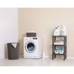 Ραφιέρα Πλαστική 3 Θέσεων Τύπου Ξύλο Γκρι/Μαύρο/Καφέ OMS-3102 38x29x74cm - Image 7