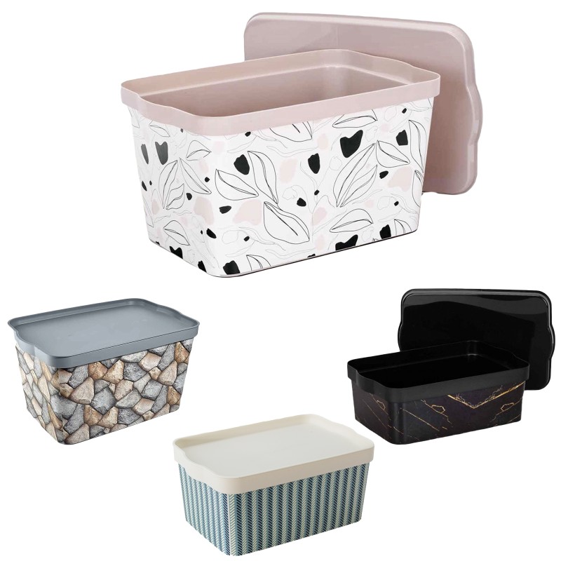 8681690005975 κουτί αποθήκευσης, storage box, πλαστικό κουτί αποθήκευσης, κουτί με σχέδια, κουτί οργάνωσης, αποθηκευτικό κουτί 2.3L, κουτί μικροαντικειμένων, VIOSARP, TP597, 8681690005975.