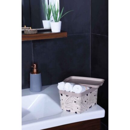 κουτί αποθήκευσης, storage box, πλαστικό κουτί αποθήκευσης, κουτί με σχέδια, κουτί οργάνωσης, αποθηκευτικό κουτί 2.3L, κουτί μικροαντικειμένων, VIOSARP, TP597, 8681690005975.