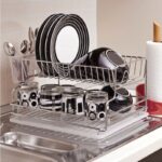 πιατοθήκη ανοξείδωτη διώροφη