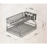 πιατοθήκη ανοξείδωτη διώροφη