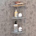 εταζέρα ανοξείδωτη μπάνιου, γωνιακή εταζέρα SS304, ράφι μπάνιου inox 3 θέσεων, εταζέρα ματ, corner shelf stainless steel, εταζέρα μπάνιου 3 θέσεων, ράφι γωνιακό μπάνιου, αξεσουάρ μπάνιου, εταζέρα VIOSARP, ανοξείδωτη εταζέρα κουζίνας.