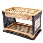 πιατοθήκη rattan, διώροφη πιατοθήκη, πιατοθήκη κουζίνας, στεγνωτήριο πιάτων, πιατοθήκη για νεροχύτη, πιατοθήκη 2 ορόφων, οργάνωση κουζίνας, VIOSARP, ΤΡ 7071, 8697480570714