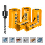 ποτηροτρύπανα bi-metal HSS M3, σετ κορώνα 19-35mm 7 τεμ, hole saw inox, ποτηροτρύπανο μετάλλου 38mm βάθος, σετ ποτηροτρύπανα με άξονα