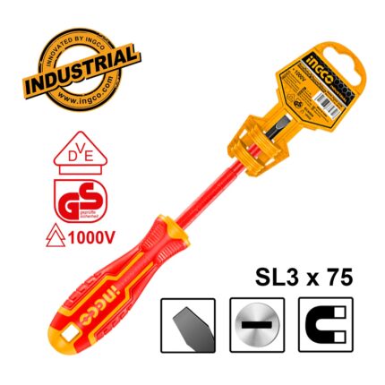 κατσαβίδι VDE SL3, κατσαβίδι ηλεκτρολόγου ίσιο, μονωμένο κατσαβίδι VDE, κατσαβίδι S2 SL3, εργαλεία ηλεκτρολόγου κατσαβίδι, VDE 1000V EN60900, επαγγελματικό κατσαβίδι ηλεκτρολόγου