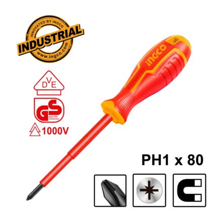 κατσαβίδι VDE PH1, κατσαβίδι ηλεκτρολόγου σταυρού 80mm, μονωμένο κατσαβίδι PH1, εργαλεία ηλεκτρολόγου VDE S2, κατσαβίδι 1000V EN60900, επαγγελματικό κατσαβίδι PH1 ηλεκτρολόγου