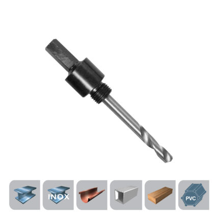 οδηγός ποτηροτρυπάνου 14-30mm, άξονας ποτηροτρυπάνου μετάλλου, εξάγωνος αντάπτορας hole saw, βάση κορώνας μετάλλου, ανταλλακτικός άξονας ποτηροτρύπανου