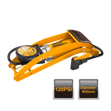 τρόμπα ποδιού, τρόμπα αέρος, air pump 120 PSI, τρόμπα ελαστικών, τρόμπα ποδηλάτου, τρόμπα αυτοκινήτου, αντλία αέρος, ποδοκίνητη τρόμπα, εργαλείο φουσκώματος, τρόμπα με μανόμετρο.