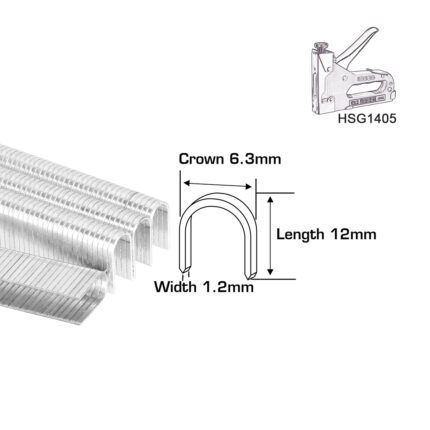 U διχάλα καλωδίων 12mm, συνδετήρες καλωδίων καρφωτικού, staples για καλώδια, 1000 τεμ καρφωτικού, ανταλλακτικά HSG1405