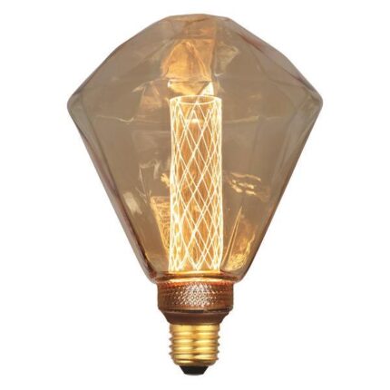 Vintage στυλ με λάμψη διαμαντιού! ✨ Η LED Διαμάντι G125 3,5W Gold Glass προσφέρει θερμό, cozy φωτισμό και dimmable δυνατότητα για απόλυτο έλεγχο της ατμόσφαιρας. Τέλεια για σαλόνια, καφέ και χώρους με διακοσμητική αισθητική. 💛