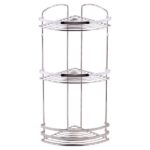 Εταζέρα Ανοξείδωτη Γωνιακή 3 Θέσεων 19.5x19.5x50cm BK083 SS304 Ματ VIOSARP