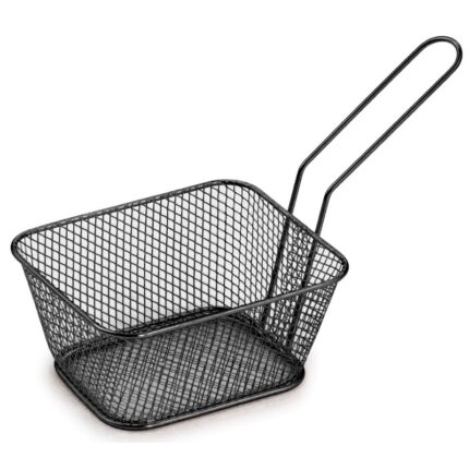 καλαθάκι σερβιρίσματος μεταλλικό, καλάθι σερβιρίσματος μαύρο, καλαθάκι για πατάτες, καλάθι finger food, καλάθι σερβιρίσματος εστιατορίου, καλαθάκι κουζίνας μεταλλικό, καλαθάκι Black Line, σκεύη σερβιρίσματος, καλαθάκι snack, καλαθάκι παρουσίασης φαγητού.