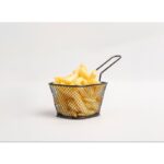 καλαθάκι σερβιρίσματος μεταλλικό, καλάθι σερβιρίσματος μαύρο, καλαθάκι για πατάτες, καλάθι finger food, καλάθι σερβιρίσματος εστιατορίου, καλαθάκι κουζίνας μεταλλικό, καλαθάκι Black Line, σκεύη σερβιρίσματος, καλαθάκι snack, καλαθάκι παρουσίασης φαγητού.