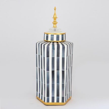 ΒΑΖΟ ΜΕ ΚΑΠΑΚΙ ΚΕΡΑΜΙΚΟ ΛΕΥΚΟ & ΜΑΥΡΟ16x14x41cm
