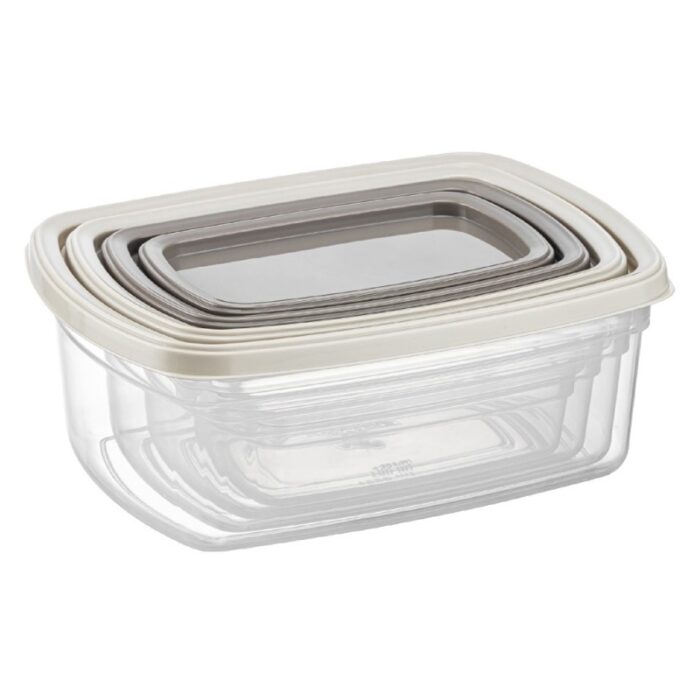 ΦΑΓΗΤΟΔΟΧΕΙΟ EASYBOX ΟΡΘΟΓΩΝΙΟ ΣΕΤ 4 ΤΕΜ 250ml-500ml-750ml-1200ml No659 VIOSARP