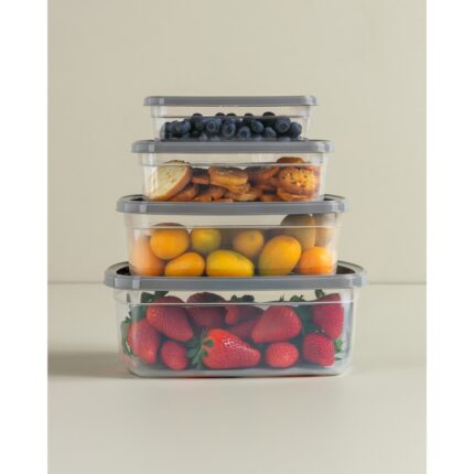 ΦΑΓΗΤΟΔΟΧΕΙΟ EASYBOX ΟΡΘΟΓΩΝΙΟ ΣΕΤ 4 ΤΕΜ 250ml-500ml-750ml-1200ml No659 VIOSARP