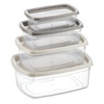 ΦΑΓΗΤΟΔΟΧΕΙΟ EASYBOX ΟΡΘΟΓΩΝΙΟ ΣΕΤ 4 ΤΕΜ 250ml-500ml-750ml-1200ml No659 VIOSARP
