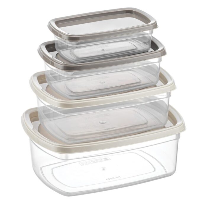 ΦΑΓΗΤΟΔΟΧΕΙΟ EASYBOX ΟΡΘΟΓΩΝΙΟ ΣΕΤ 4 ΤΕΜ 250ml-500ml-750ml-1200ml No659 VIOSARP