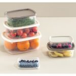 ΦΑΓΗΤΟΔΟΧΕΙΟ EASYBOX ΟΡΘΟΓΩΝΙΟ ΣΕΤ 4 ΤΕΜ 250ml-500ml-750ml-1200ml No659 VIOSARP