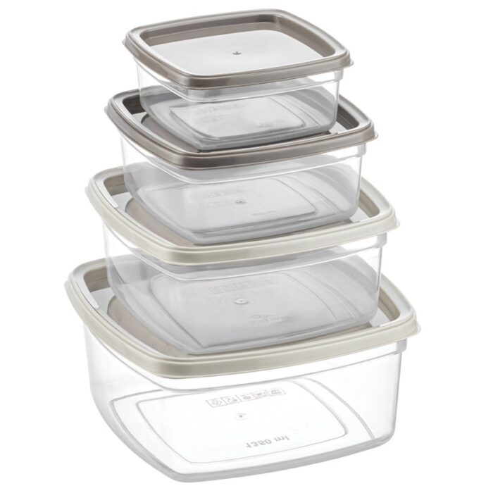 ΦΑΓΗΤΟΔΟΧΕΙΟ EASYBOX ΤΕΤΡΑΓΩΝΟ ΣΕΤ 4 ΤΕΜ 275ml-500ml-850ml-1350ml No662 VIOSARP - Image 2