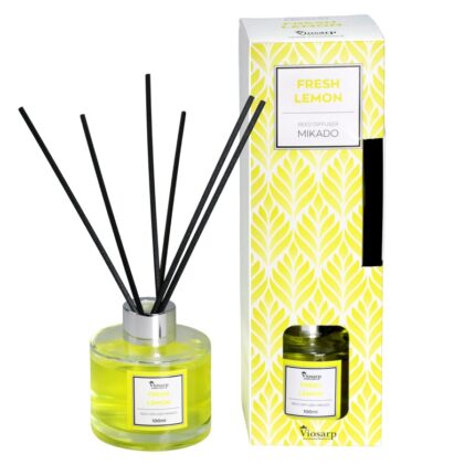 αρωματικό χώρου Fresh Lemon, αρωματικό με sticks, reed diffuser 100ml, αρωματικό λεμόνι, diffuser χώρου, αρωματικά στικ, αρωματικό σπιτιού, αρωματικό γραφείου, fresh lemon diffuser, 5206753050476.