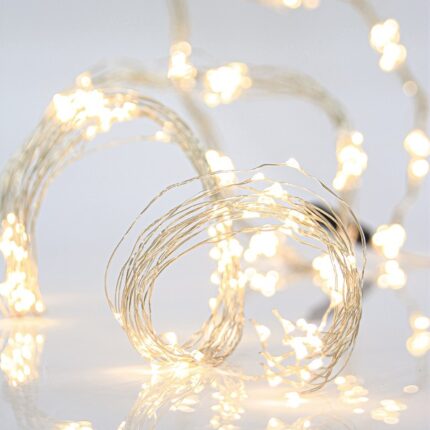 Χταπόδι LED – 400 Mini LED, Θερμό Λευκό Φως, Ασημί-Χαλκό Καλώδιο, IP44