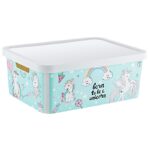κουτί αποθήκευσης, storage box, πλαστικό κουτί αποθήκευσης, κουτί με σχέδια, κουτί οργάνωσης, αποθηκευτικό κουτί 12L, κουτί μικροαντικειμένων, VIOSARP, TRN-238, 5206753050865.