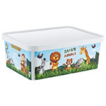 κουτί αποθήκευσης, storage box, πλαστικό κουτί αποθήκευσης, κουτί με σχέδια, κουτί οργάνωσης, αποθηκευτικό κουτί 12L, κουτί μικροαντικειμένων, VIOSARP, TRN-238, 5206753050865.