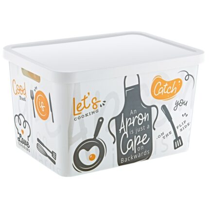 κουτί αποθήκευσης, storage box, πλαστικό κουτί αποθήκευσης, κουτί με σχέδια, κουτί οργάνωσης, αποθηκευτικό κουτί 18L, κουτί μικροαντικειμένων, VIOSARP, TRN-239, 5206753050872.