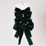 Μικροί Φιόγκοι Βελούδινοι Σμαραγδί – Σετ 3τμχ, 16x24cm