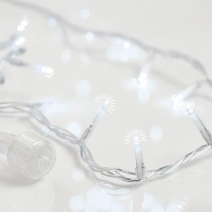 Σειρά 300 FLASH LED λευκού φωτός με διάφανο καλώδιο, 31V μετασχηματιστή, επεκτάσεις έως 3 σετ και προέκταση 3 m. Κατάλληλη για εξωτερική χρήση IP44.